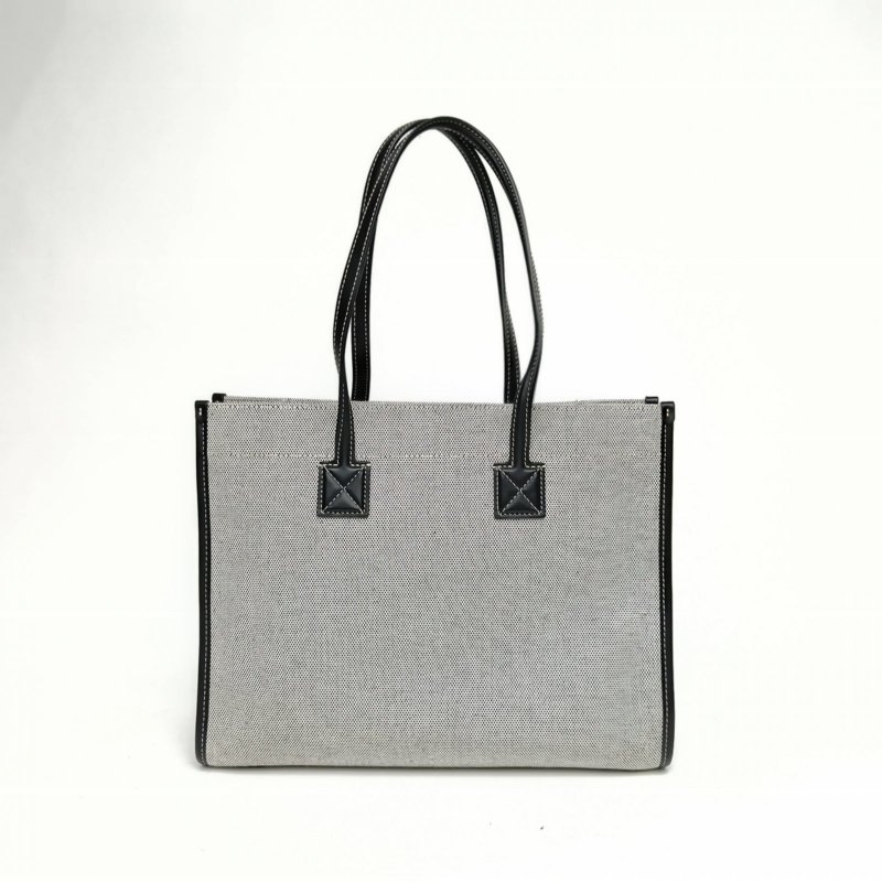 Burberry Freya中號拼色牛皮/帆布肩背包-2