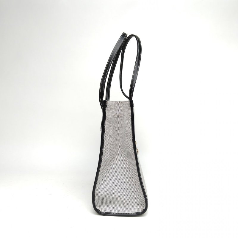 Burberry Freya中號拼色牛皮/帆布肩背包-3