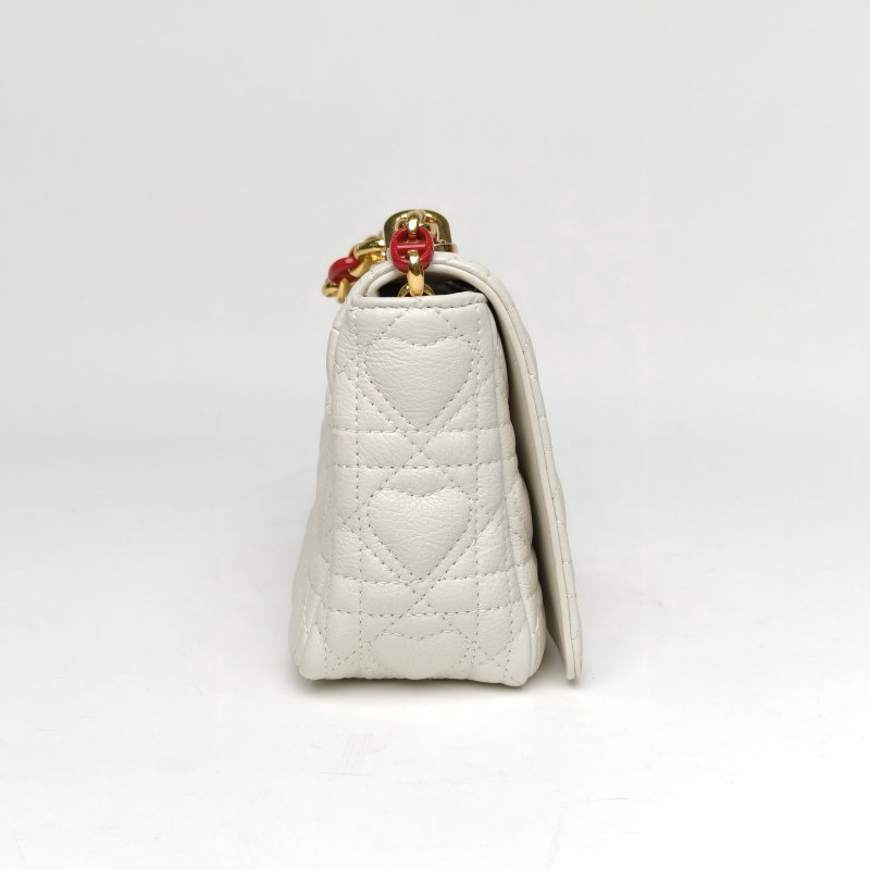DIOR Caro小號20白色牛皮琺瑯扣2021肩背包-3
