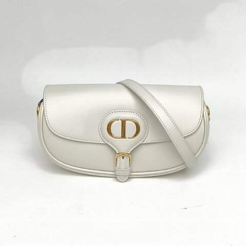 DIOR DiorBobbyEast-West21白色牛皮金扣2022肩背包