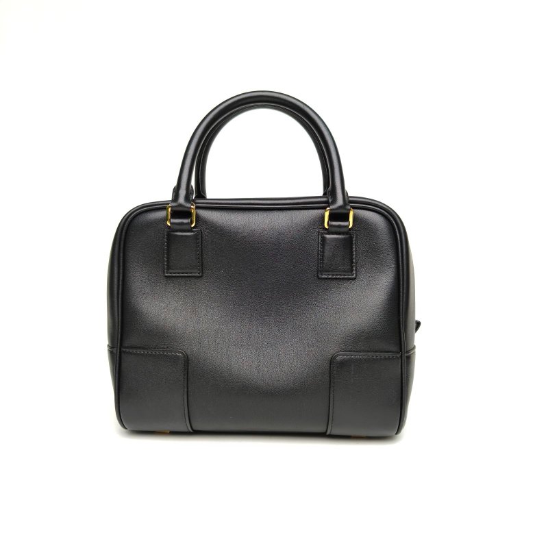 LOEWE Amazona19Bag黑色牛皮金扣肩背包-2