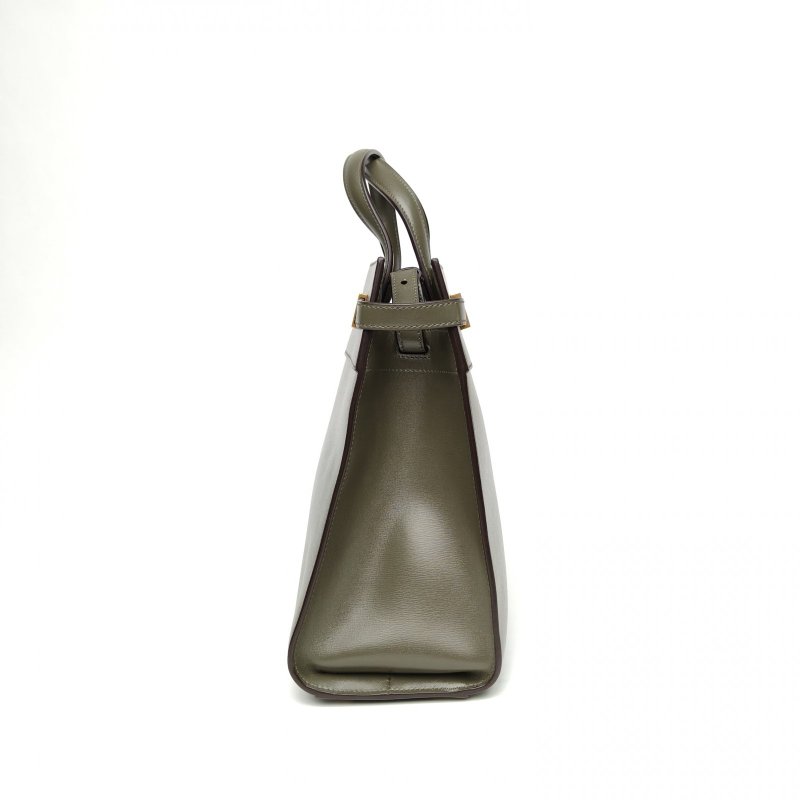 SAINT LAURENT 綠色牛皮金扣MANHATTANBOX曼哈頓大號肩背包-3