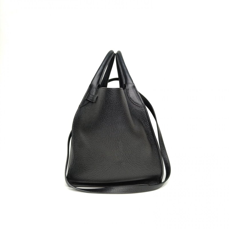 CELINE BigBagBucket水桶包小號黑色牛皮銀扣肩背包-1