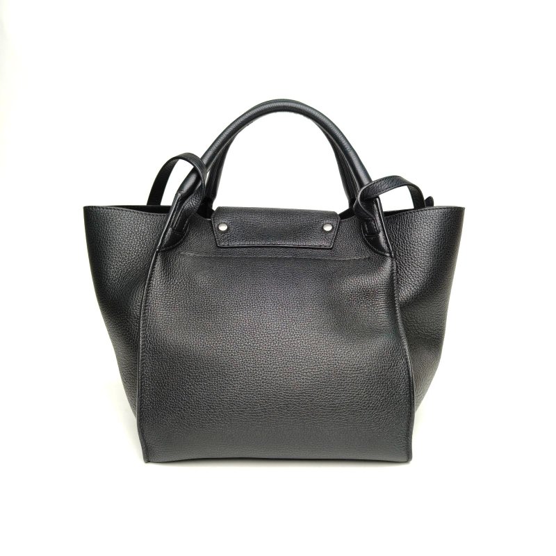 CELINE BigBagBucket水桶包小號黑色牛皮銀扣肩背包-2