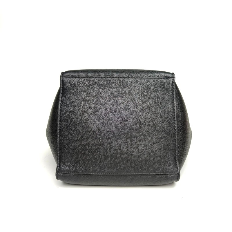 CELINE BigBagBucket水桶包小號黑色牛皮銀扣肩背包-4