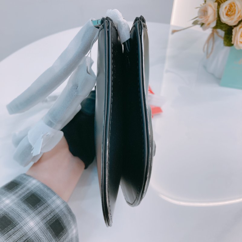 MS0615 Diesel 迪賽 雙包 斜背 腋下 復古造舊 黑色 銀扣 1DR Twin Logo Crossbody Bag Calfskin Black x PHW-2