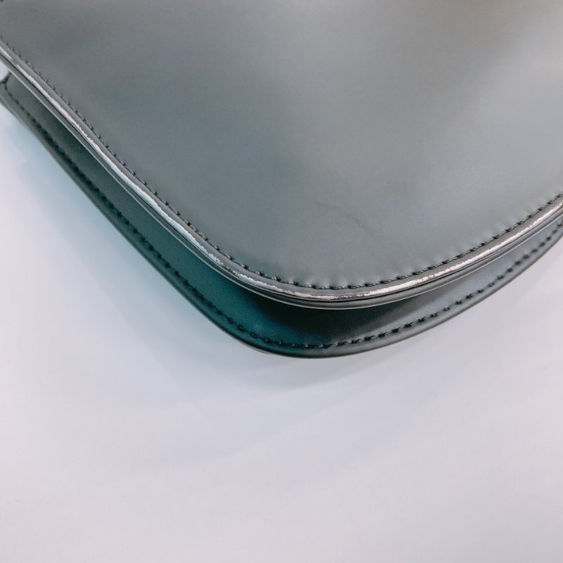 MS0615 Diesel 迪賽 雙包 斜背 腋下 復古造舊 黑色 銀扣 1DR Twin Logo Crossbody Bag Calfskin Black x PHW-7