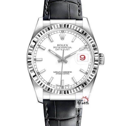 【大眾名錶】ROLEX 勞力士 116139 DateJust 蠔式日誌 18白K金 白色面盤 紅字 大眾名錶B1237-0