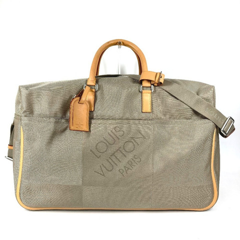 路易威登 M93016 Damier Geant Souverain 2 路單肩旅行包波士頓帆布男士女士貂皮米色