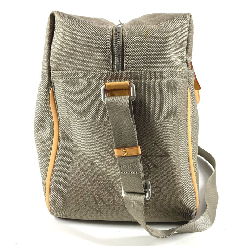 路易威登 M93016 Damier Geant Souverain 2 路單肩旅行包波士頓帆布男士女士貂皮米色-3