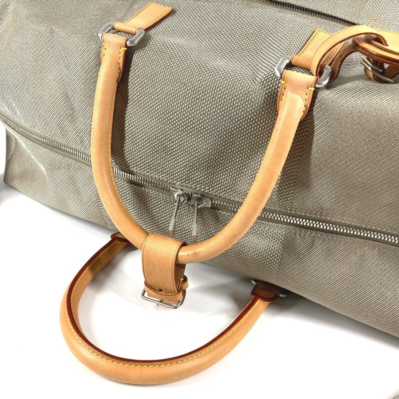 路易威登 M93016 Damier Geant Souverain 2 路單肩旅行包波士頓帆布男士女士貂皮米色-7