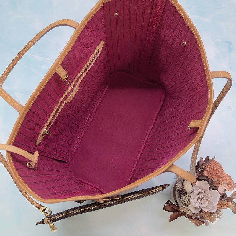 LV Neverfull MM老花托特肩背包-4