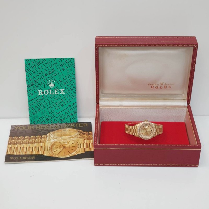 【大眾名錶】ROLEX 勞力士 69178 Datejust 蠔式女錶 18K金 紅寶多層鑽面盤 大眾名錶G229-9