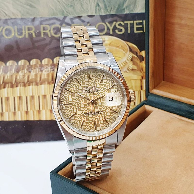 【大眾名錶】ROLEX 勞力士 16233 Datejust 蠔式日誌 印刷紀念T柱面 錶徑36mm 大眾名錶G230-3