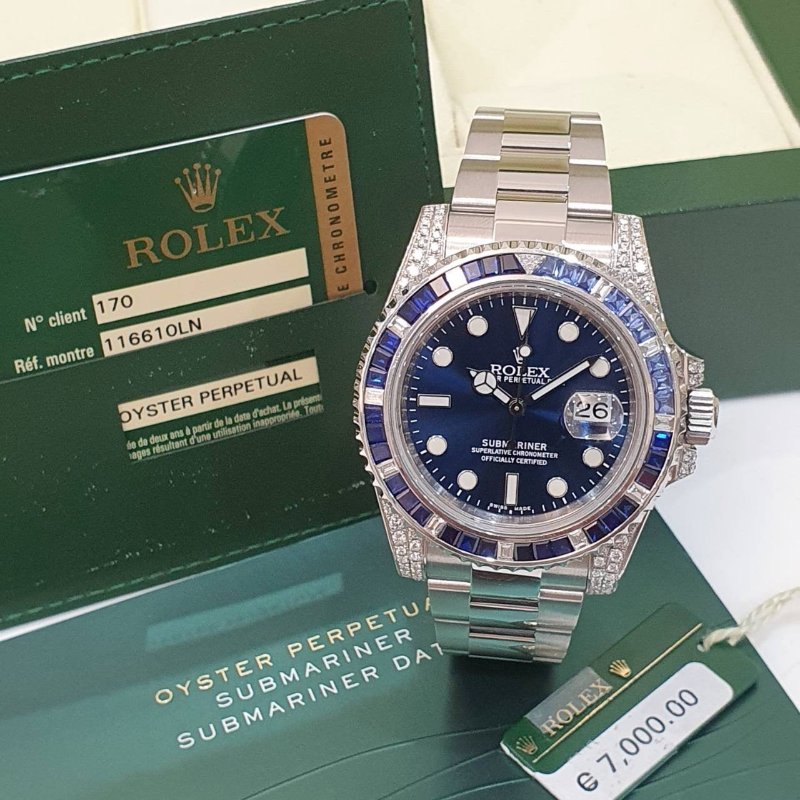 【大眾名錶】ROLEX勞力士 116610LN改116659SABR 精鑲藍寶石圈/鑽腳 2014 大眾名錶B1238-3
