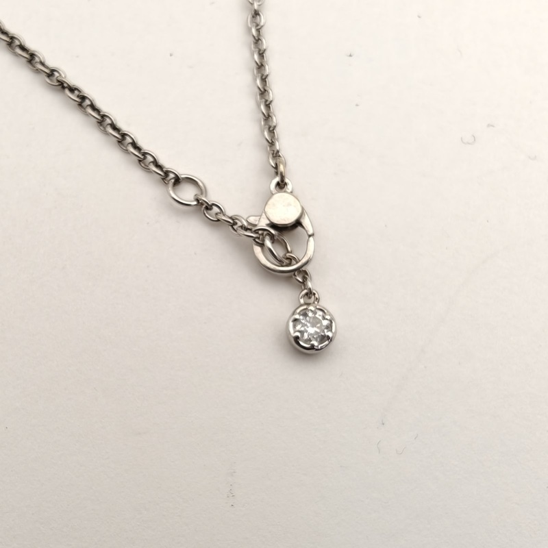 HERMES Finesse小Q手鏈滿鑽18K白金ST-3