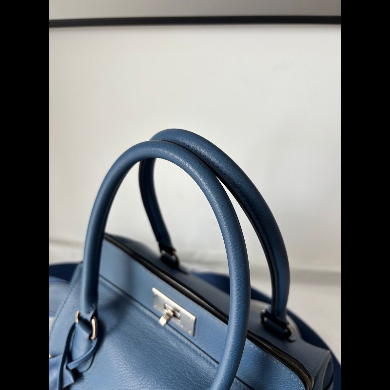 Hermes toolbox 20
牛奶盒子20
瑪瑙藍内拼珍珠灰銀扣
ec皮-5