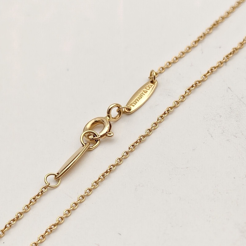 TIFFANY&CO 18K黃金鑽石單鑽泡泡鑽米奇頭項鏈-3