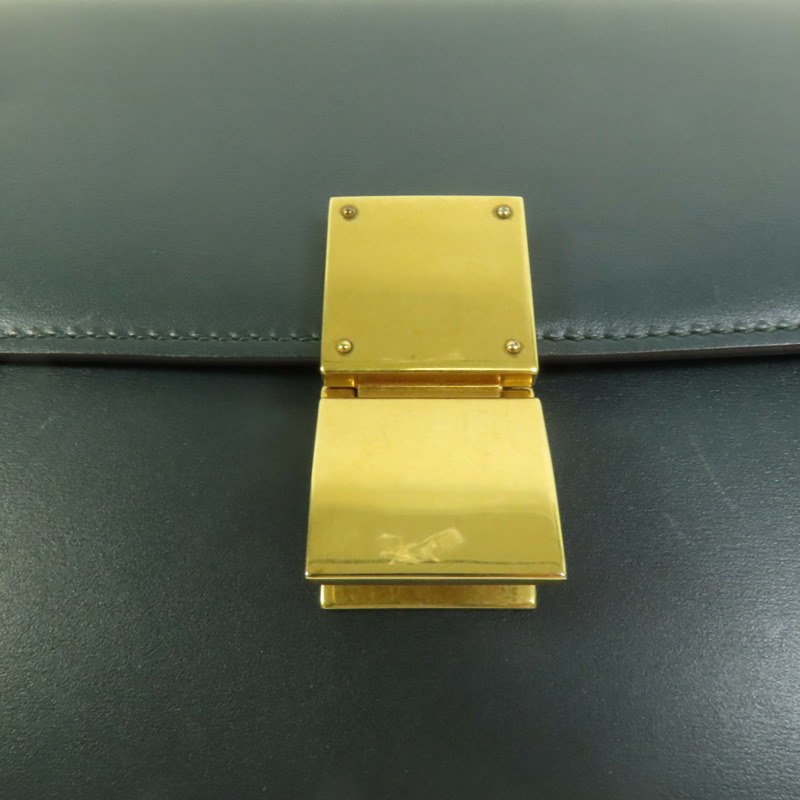 CELINE 牛皮皮革Classic Box Medium肩背袋-9