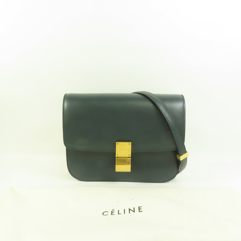 CELINE 牛皮皮革Classic Box Medium肩背袋-10