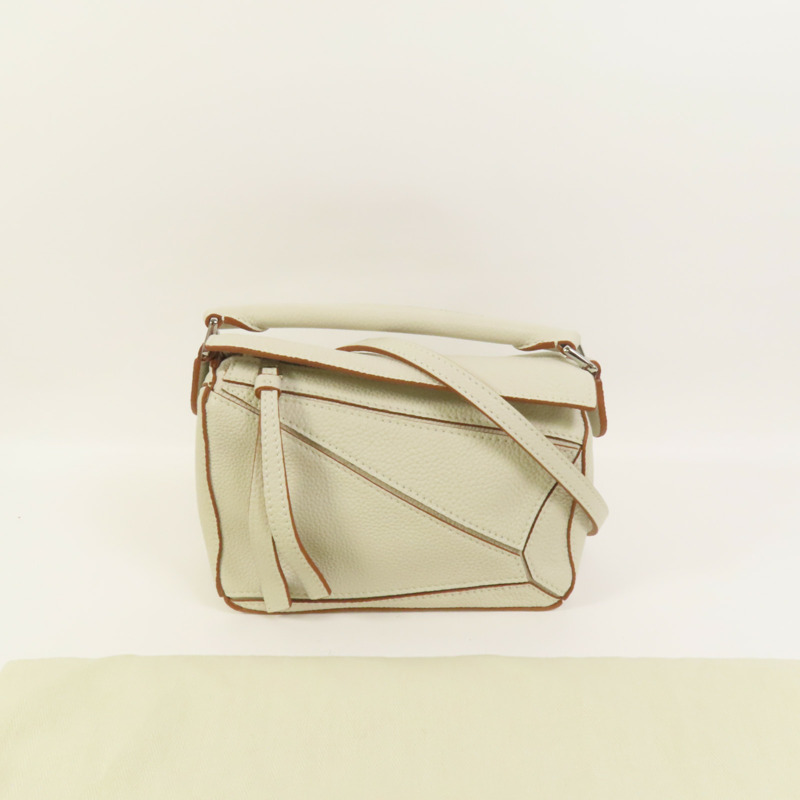 LOEWE 牛皮皮革Mini Puzzle手挽肩背兩用袋-10