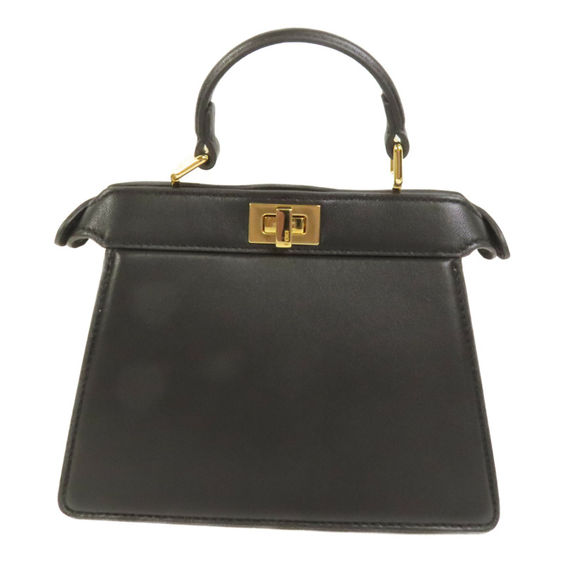 FENDI 牛皮皮革Iconic Peekaboo Micro手挽肩背兩用袋-1