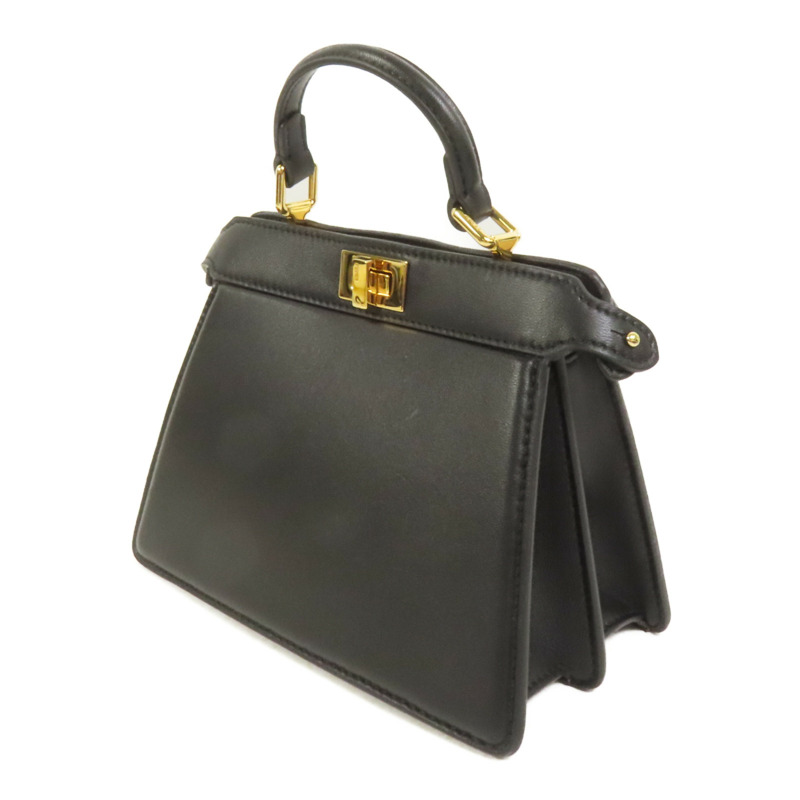 FENDI 牛皮皮革Iconic Peekaboo Micro手挽肩背兩用袋-2