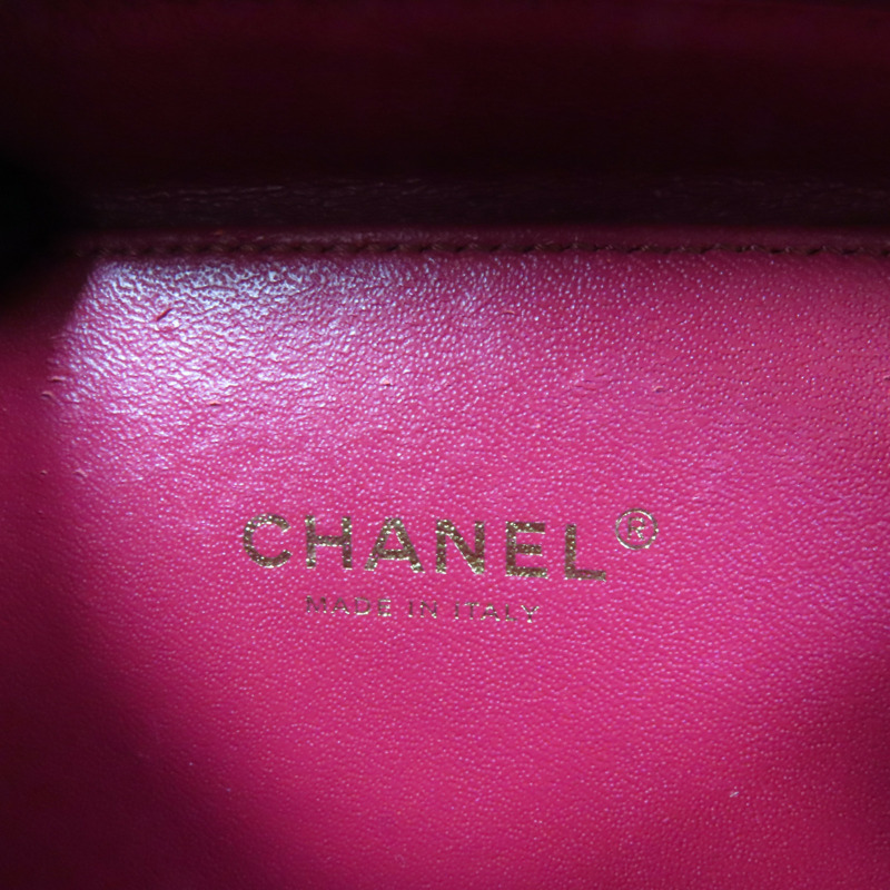 CHANEL 牛皮皮革Filigree Vanity Case手挽肩背兩用袋-8