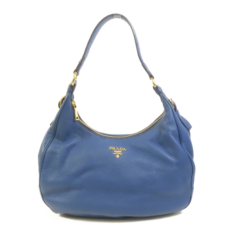 PRADA 牛皮皮革Shoulder Bag金扣肩背袋-0
