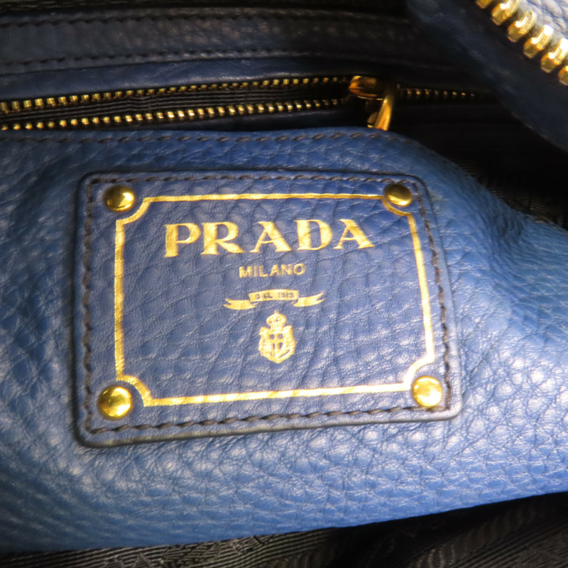 PRADA 牛皮皮革Shoulder Bag金扣肩背袋-9