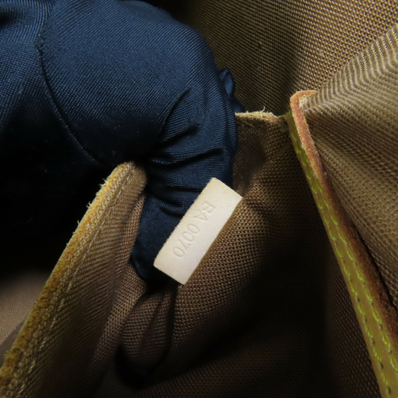 LOUIS VUITTON Monogram Alma金扣手挽袋棕色-9