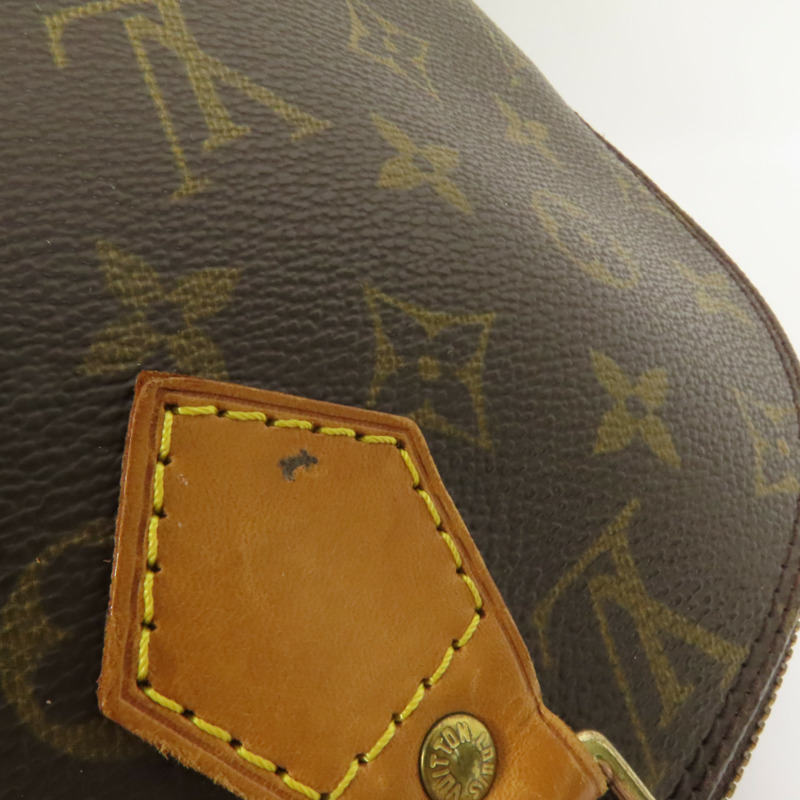 LOUIS VUITTON Monogram Alma金扣手挽袋棕色-15