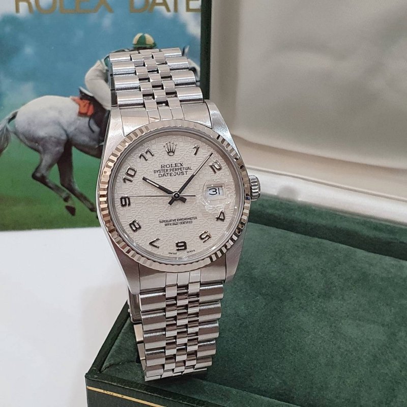 【大眾名錶】ROLEX 勞力士 16234 Datejust 白紀念數字面 原面未翻寫 錶徑36mm 大眾名錶B1239-1