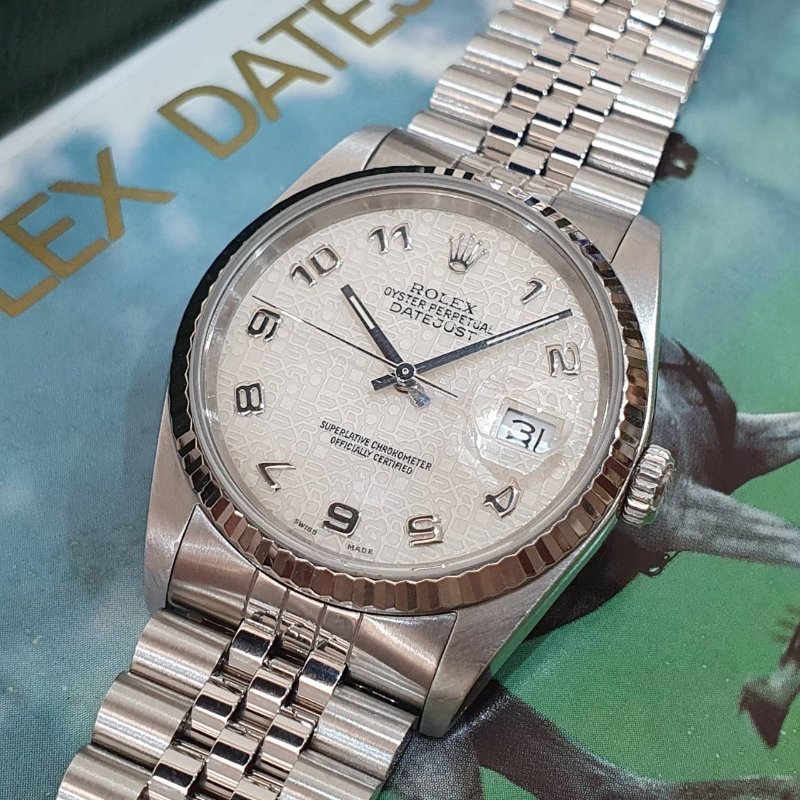 【大眾名錶】ROLEX 勞力士 16234 Datejust 白紀念數字面 原面未翻寫 錶徑36mm 大眾名錶B1239-8
