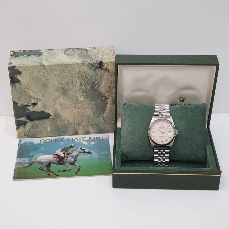 【大眾名錶】ROLEX 勞力士 16234 Datejust 白紀念數字面 原面未翻寫 錶徑36mm 大眾名錶B1239-9