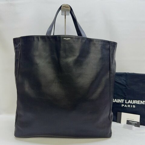 YSL 全皮革直立式手提托特包