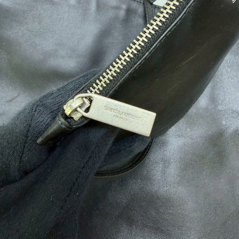 YSL 全皮革直立式手提托特包-5