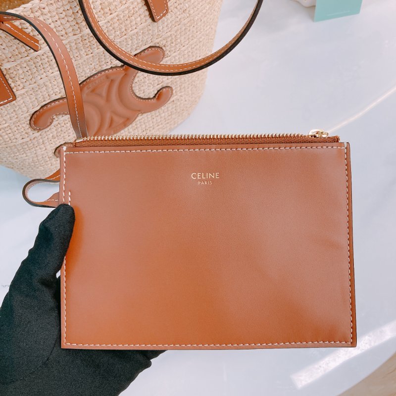 MS0618 Celine 思琳 草編 草織 經典手提包 單肩包 棕色牛皮 金扣 Supple Panier Teen Raffia Beige Brown x GHW-12