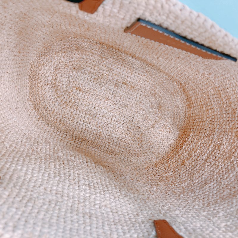 MS0618 Celine 思琳 草編 草織 經典手提包 單肩包 棕色牛皮 金扣 Supple Panier Teen Raffia Beige Brown x GHW-13