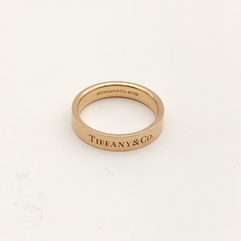 TIFFANY&CO 18K玫瑰金玫瑰金素圈戒指54-1