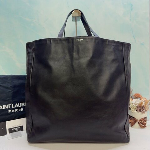 YSL 全皮革直立手提托特包