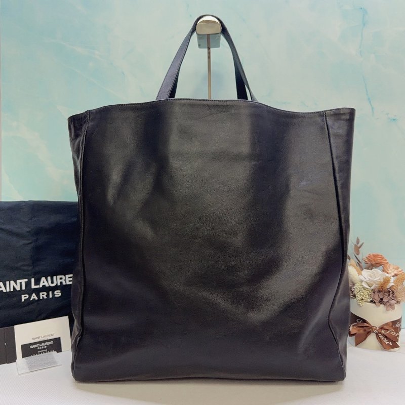 YSL 全皮革直立手提托特包-1