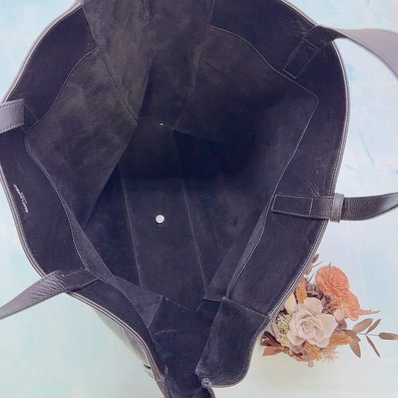 YSL 全皮革直立手提托特包-4