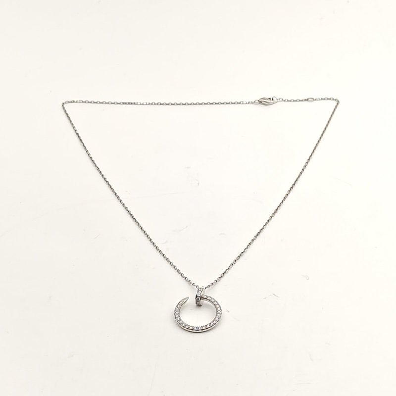 CARTIER JUSTEUNCLOU釘子滿鑽項鏈鏈墜18K白金/鑽石-1