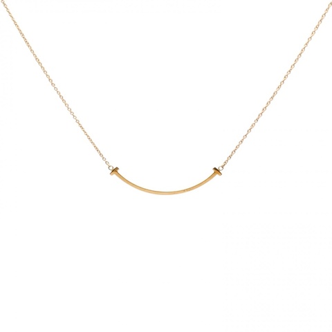 TIFFANY&CO TiffanyT微笑項鏈小號18K黃金項鏈