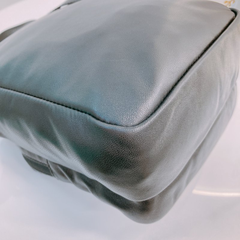 MS0620 Balenciaga x Under Armour 巴黎世家 安德瑪 小郵差包 斜背 單肩 羊皮 黑色 銀扣 Messenger Crossbody Bag Lambskin Black x PHW-7