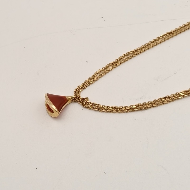 BVLGARI DIVASDREAM小扇子手鏈18K玫瑰金/紅玉髓S-M碼-2