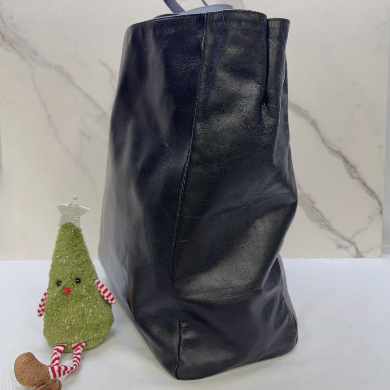 YSL 全皮革手提直立式托特包-2