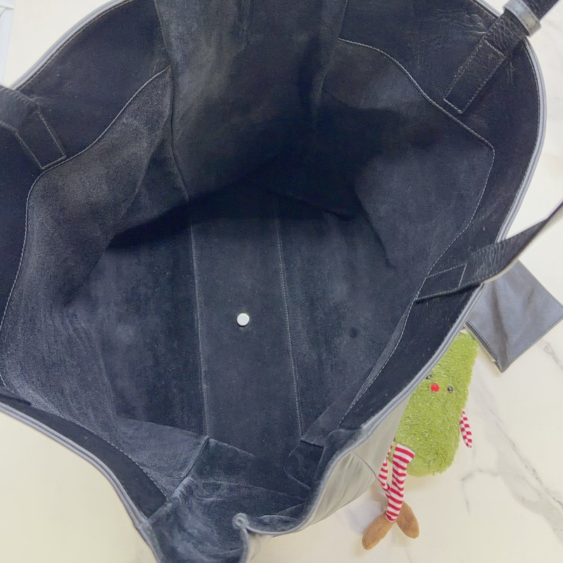 YSL 全皮革手提直立式托特包-4