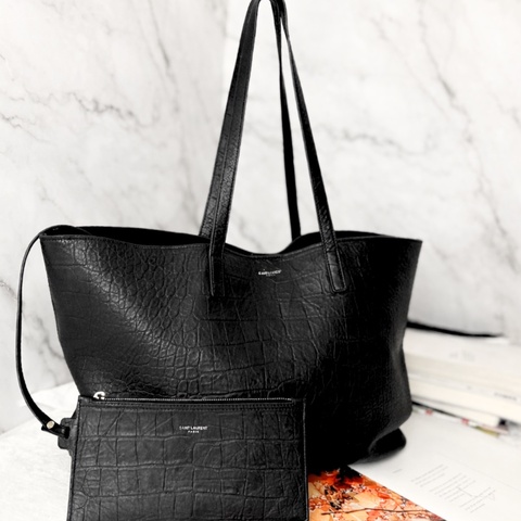 Saint Laurent YSL 鱷魚壓紋皮革托特包 2017年